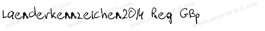 Laenderkennzeichen2014 Reg GBpc EUC字体转换